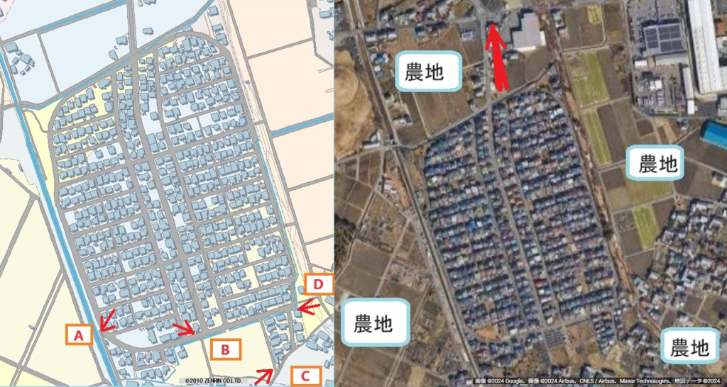 売れる商圏 繁盛する立地 愛知県犬山市「西楽田団地」のPC(ポテンシャルクラスター・需要集合体)