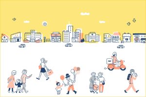 パートアルバイト戦力化マニュアル　人手不足対策・募集活動の6ステップ　地域社会との連携　低コストで効果的にパートアルバイトを採用するためには、地域社会から「地域の人々からも信頼されるお店」と評価を得て信頼関係を築くことが必要