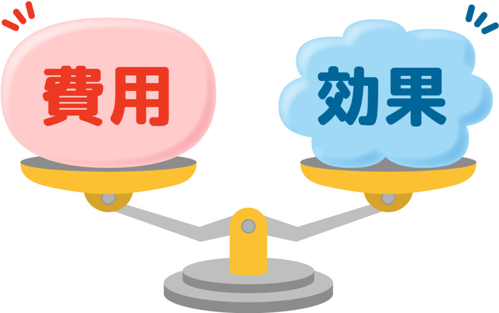 2026年4月の店舗販促における費用対効果を最大化するためのイメージ画像。飲食店や小売店が広告費を最適化し、売上アップとリピーター獲得を両立させる「投資と回収」の戦略的判断を表現しています。